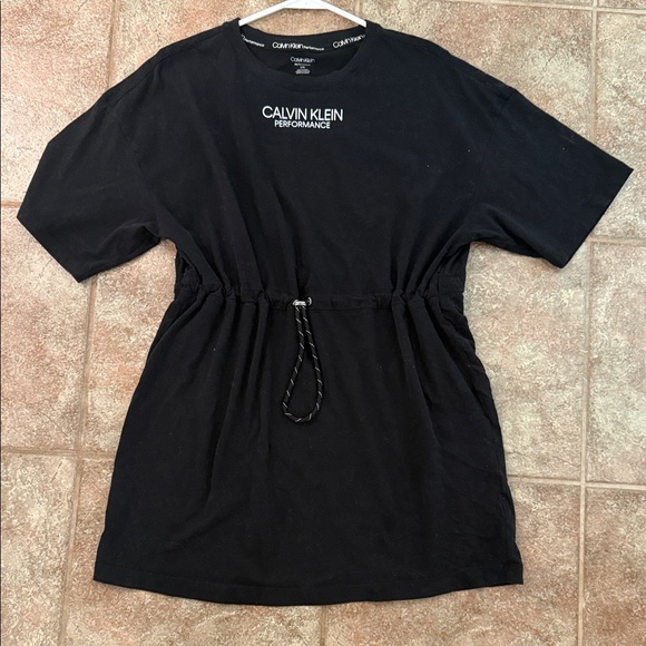 Calvin Klein Black Drawstring Dress - Picture 1 of 2